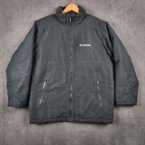 Columbia Mens Insulated Jacket Black Full Zip Fleece Lined Size M